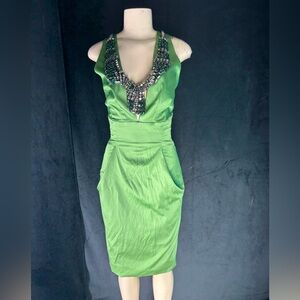 Emerald Green and Silver dress by Mandalay